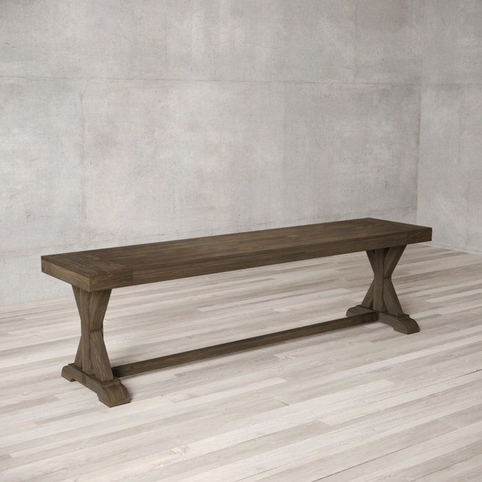 Gracie Oaks Mcdevitt Solid Wood Bench Wayfair